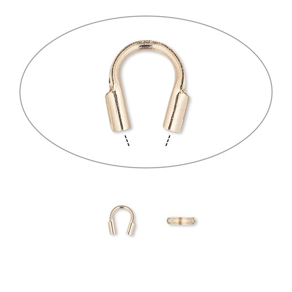 Wire protector, Accu-Guard™, 14Kt rose gold-filled, 5mm tube, 0.5mm inside diameter. Sold per pkg of 10. image number 0