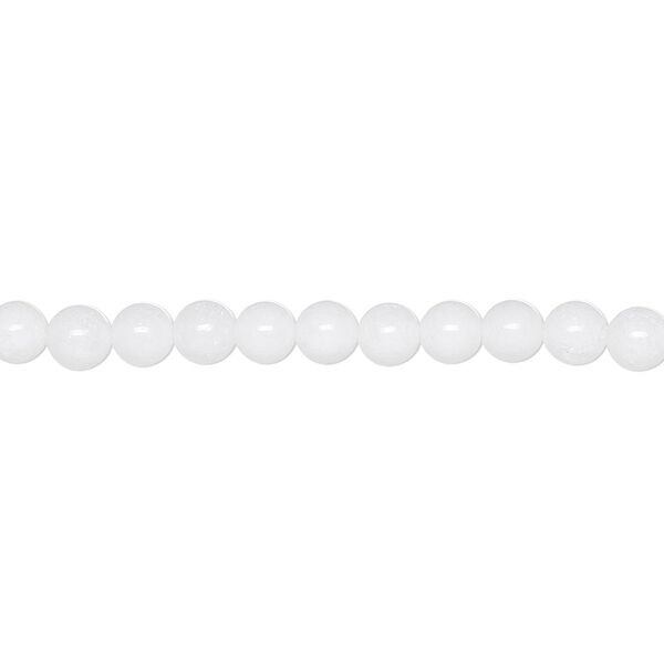 Snow quartz 1pkg1, round bead natural 15.5-16 inch 4mm image number 0