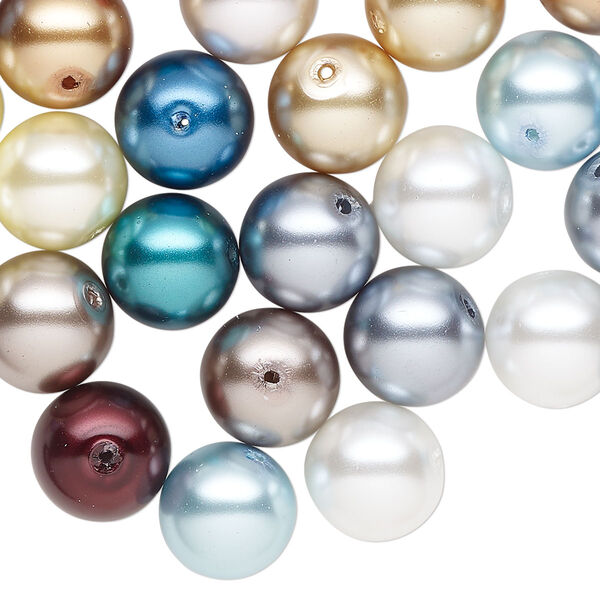 Pearl mix 84pk mixed colors, Celestial Crystal® 10mm round image number 0