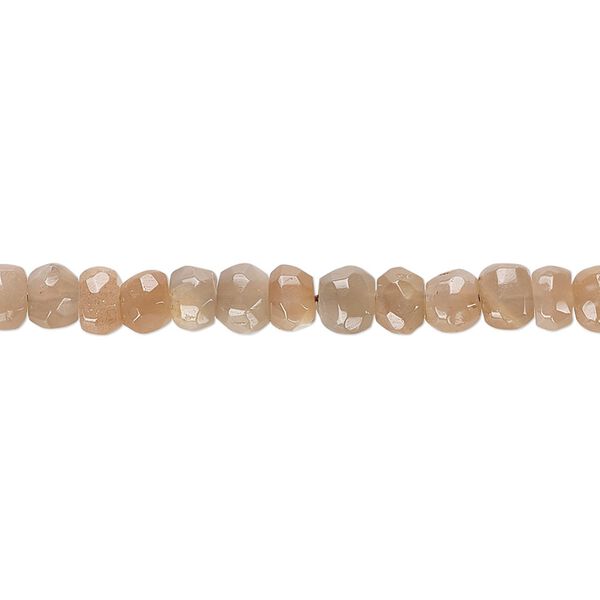 Coffee moonstone 1pkg1, hand-cut faceted rondelle bead natural 8 inch 4x3mm-5x4mm image number 0