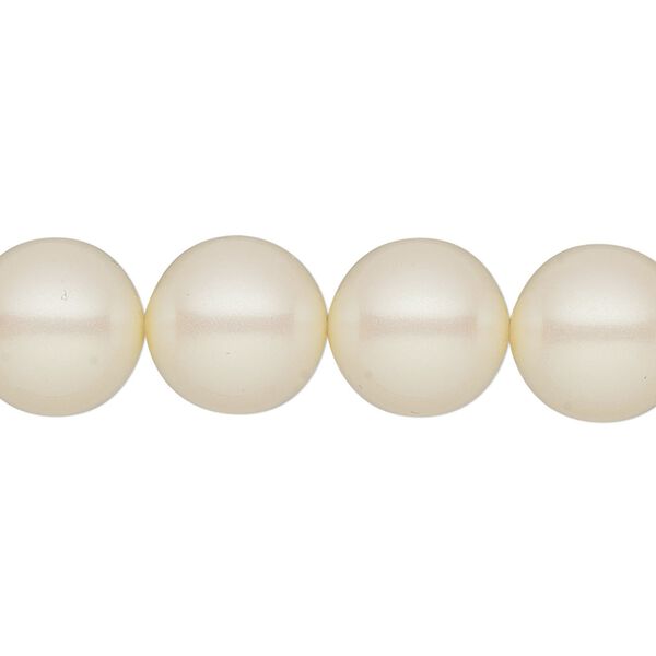 Pearl 30pk pearlescent cream, Preciosa Czech crystal 12mm round image number 0