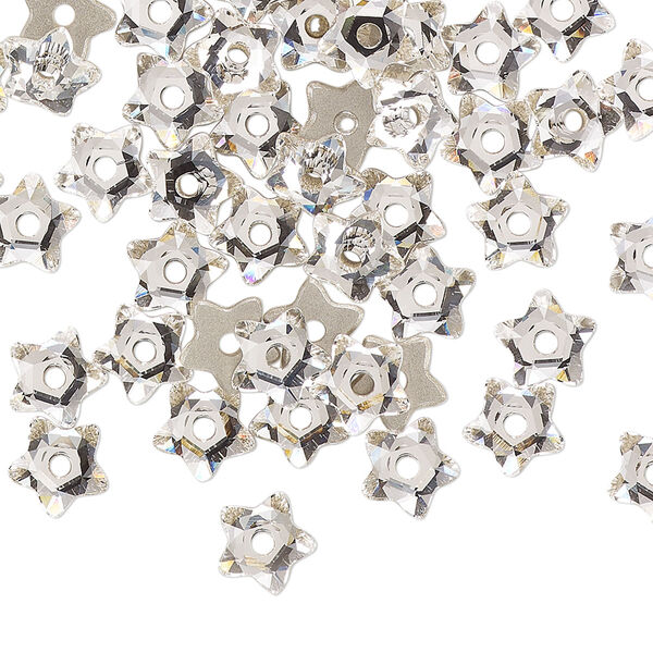 Bead 144pk crystal foil back, Swarovski® 7mm star flower 3754 image number 0