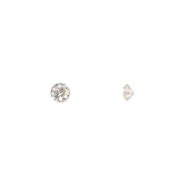 Gem, cubic zirconia, champagne, 4mm faceted round, Mohs hardness 8-1/2. Sold per pkg of 5. image number 0