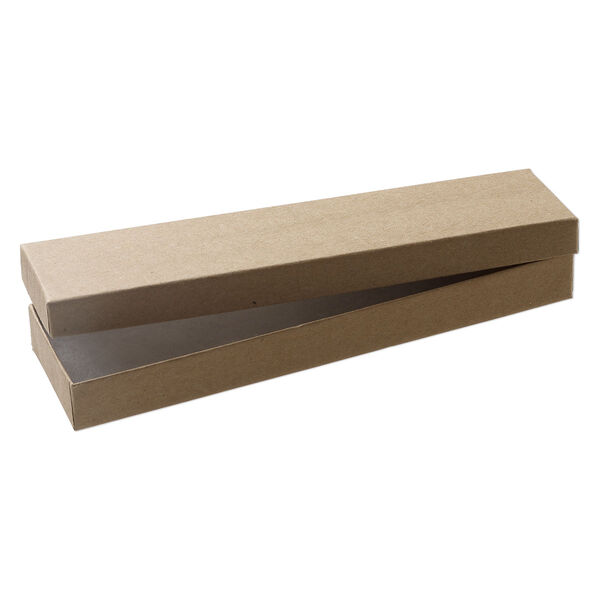 Paper / "cotton" (polyester) 1pkg6, rectangle box kraft 8x2x.88 inch image number 0