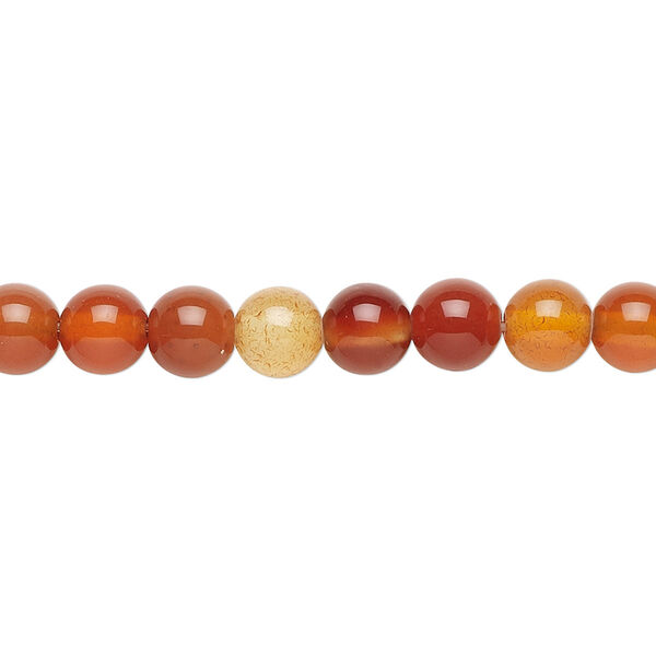 Red agate 1pkg1, round bead 15.5-16 inch 6mm image number 0