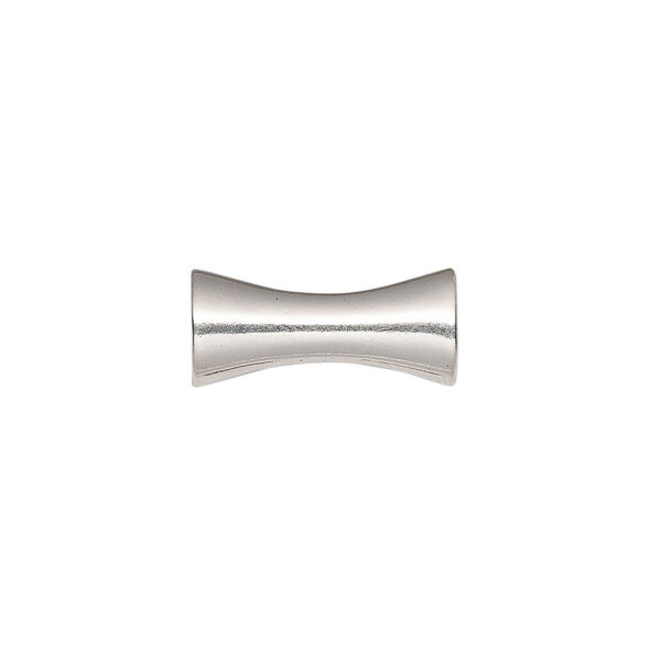 Bead, sterling silver, 17.5x7.5mm bamboo. Sold individually. image number 0