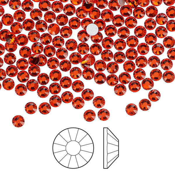 Flat back 1440pk hyacinth foil back, Preciosa Viva 12® Czech crystal rhinestone 3-3.2mm chaton rose round SS12 image number 0