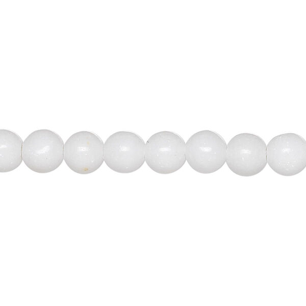 Snow quartz 1pkg1, round bead natural 15.5-16 inch 6mm image number 0