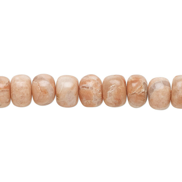 Rose jasper 1pkg1, hand-cut rondelle bead natural 14 inch 7x5mm-8x7mm image number 0