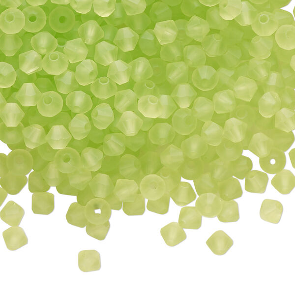Bead 720pk limecicle matte, Preciosa Czech crystal 4mm bicone image number 0