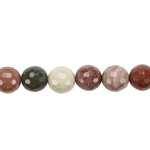 Imperial jasper 1pkg1, faceted round bead natural 8 inch 8mm image number 0