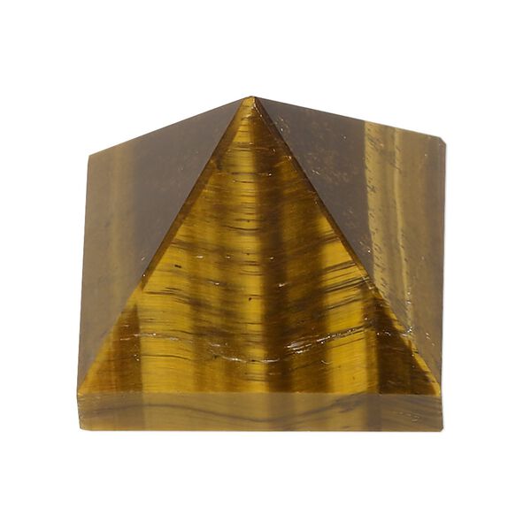 Tigereye 1pkg1, hand-cut undrilled pyramid gift natural 25-31mm image number 0