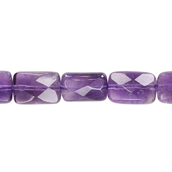 Amethyst 1pkg1, faceted rectangle bead natural B grade, 15.5-16 inch 12x8mm image number 0