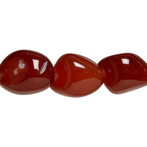 Carnelian 1pkg1, tumbled nugget bead 15.5-16 inch medium image number 0