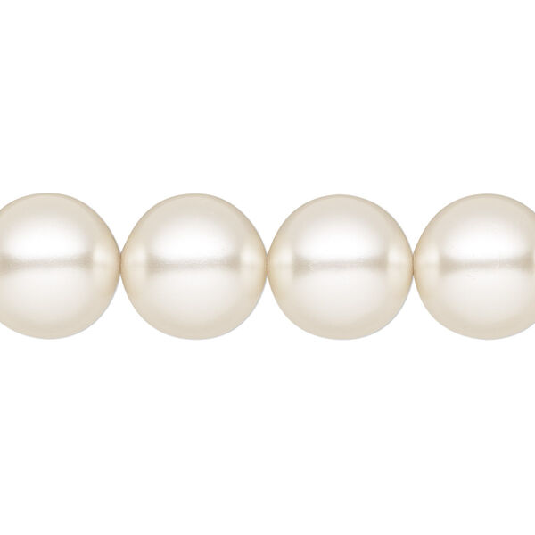 Pearl 10pk white, Preciosa Czech crystal 12mm round image number 0