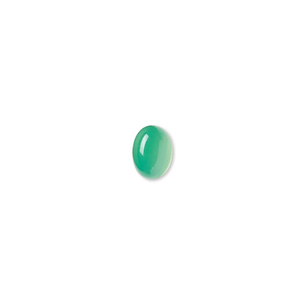 Green chalcedony 1pkg2, calibrated oval cab 8x6mm image number 0