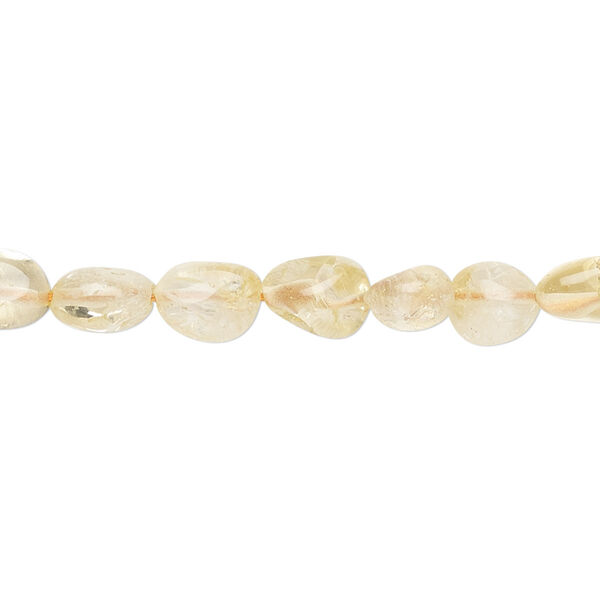 Citrine 1pkg1, pebble bead 14 inch medium image number 0