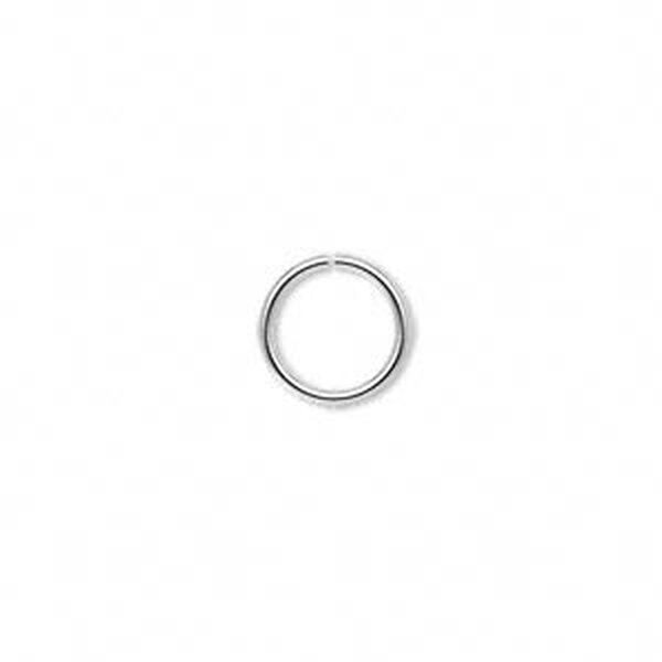 Jump ring, silver-plated brass, 10mm round, 8mm inside diameter, 18 gauge. Sold per pkg of 100. image number 0
