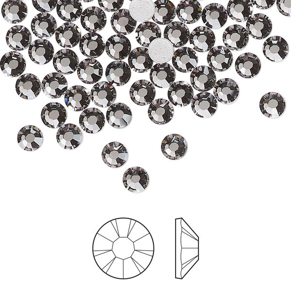 Flat back 1pkg1440, lilac ash foil back Preciosa MAXIMA Czech crystal hotfix rhinestone, 3.8-4mm chaton rose round SS16 image number 0