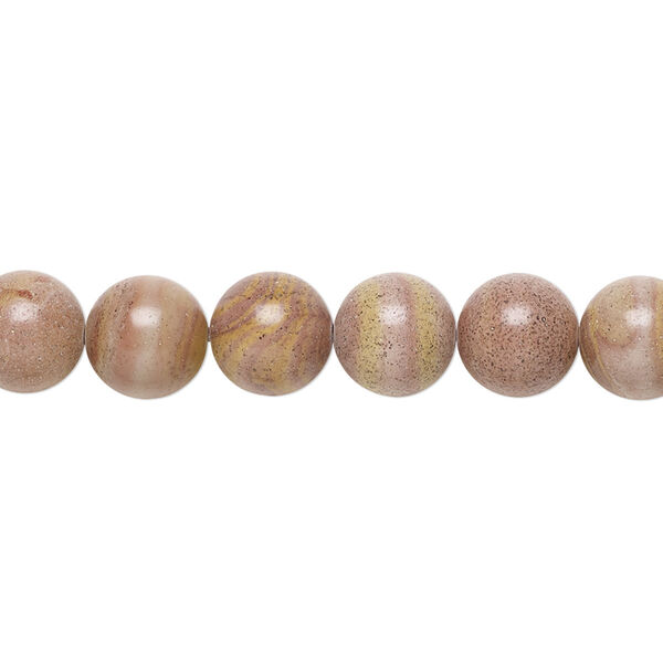Autumn hickoryite 1pkg1, polished round bead natural 15.5-16 inch 8mm image number 0