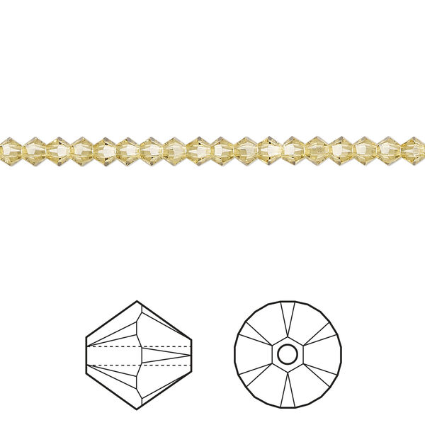 Bead 1pkg1440 dark jonquil, Swarovski® ReCreated™ 3mm bicone 5328 image number 0
