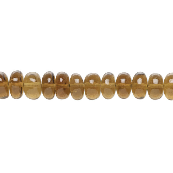 Golden quartz 1pkg1, hand-cut rondelle bead B grade, 14 inch 6x3mm-7x5mm image number 0