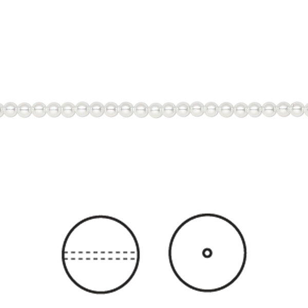 Pearl 1000pk moonlight, Swarovski® 2mm round 5810 image number 0