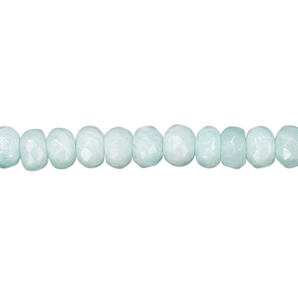 Amazonite 1pkg1, faceted rondelle bead natural 15.5-16 inch 6x4mm image number 0