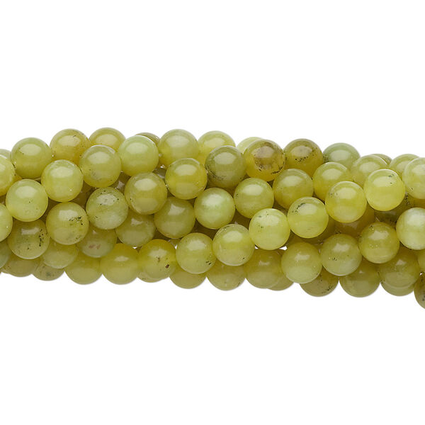 Olive new "jade" 1pkg10, round bead natural C grade, 15.5-16 inch 4mm image number 0