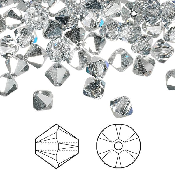 Bead 360pk crystal CAL, Swarovski® 6mm XILION bicone 5328 image number 0