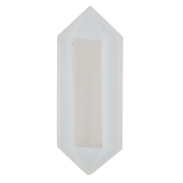 Mold, silicone, white, 47 x 18 x 13mm double point. Sold individually . image number 0