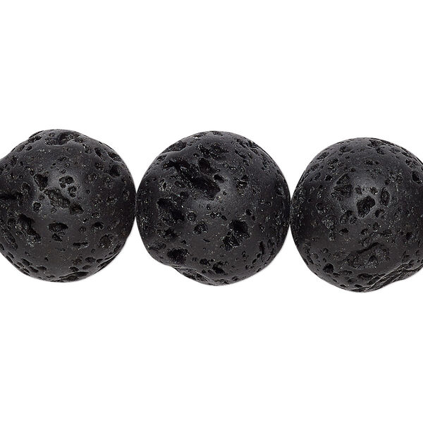 Lava rock 1pkg1, round bead B grade, 15.5-16 inch 16mm image number 0