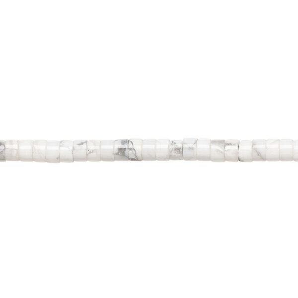 Howlite 1pkg1, heishi bead natural 15.5-16 inch 3x1.5mm-3x2.5mm image number 0