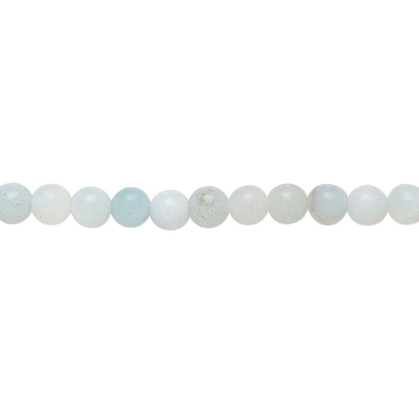 Amazonite 1pkg1, matte round bead natural 8 inch 4mm image number 0