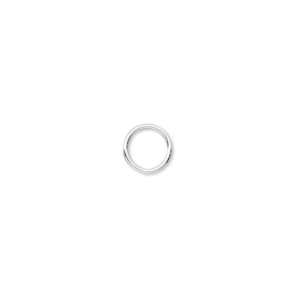 Jump ring, sterling silver-filled, 7mm soldered round, 5.8mm inside diameter, 22 gauge. Sold per pkg of 100. image number 0