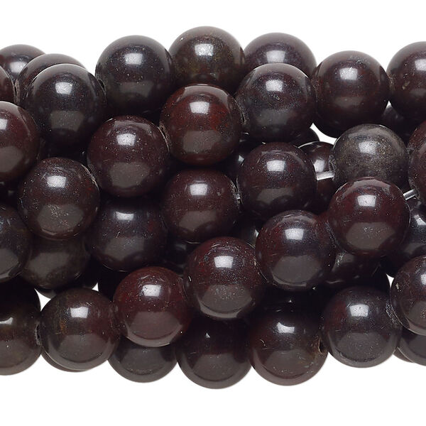 Brecciated jasper 1pkg10, round bead natural 15.5-16 inch 8mm image number 0