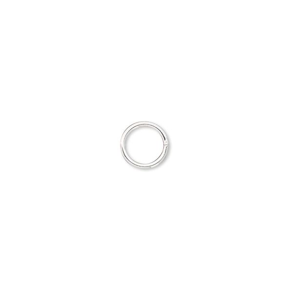 Jump ring, sterling silver-filled, 7mm soldered round, 5.5mm inside diameter, 20 gauge. Sold per pkg of 20. image number 0