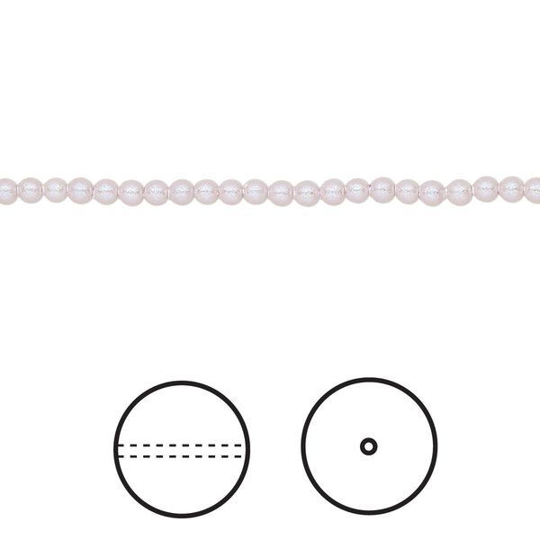 Pearl 1000pk iridescent dreamy rose, Swarovski® 2mm round 5810 image number 0
