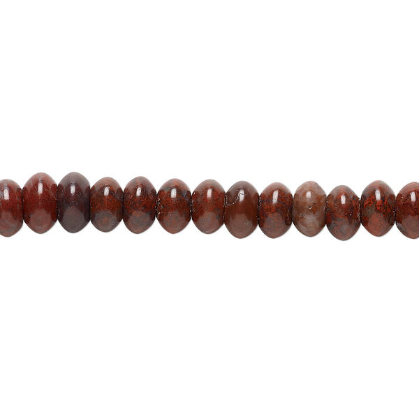 Brecciated jasper 1pkg1, rondelle bead natural 15.5-16 inch 6x4mm image number 0