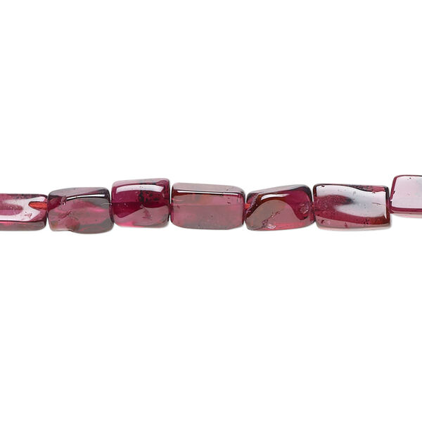 Garnet 1pkg1, hand-cut brick bead 15.5-16 inch 7x4mm image number 0