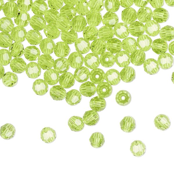 Bead 144pk citrus green, Crystal Passions® 4mm round 5000 image number 0