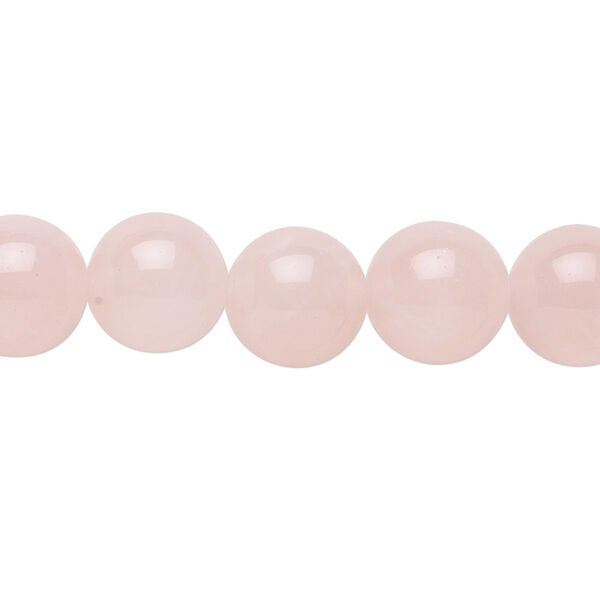 Rose quartz 1pkg1, round bead natural 15.5-16 inch 10mm image number 0