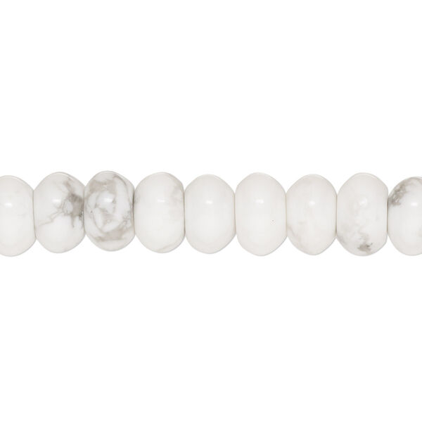 Howlite 1pkg1, rondelle bead natural 15.5-16 inch 8x5mm image number 0