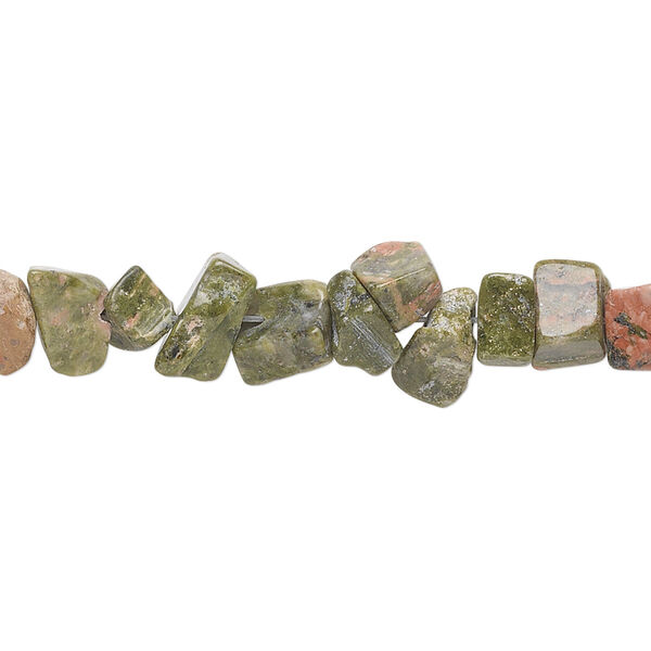 Unakite 1pkg1, chip bead natural 32 inch medium image number 0
