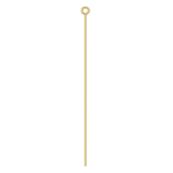 Eye pin, 14Kt gold-filled, 2-3/16 inches, 21 gauge. Sold per pkg of 10. image number 0