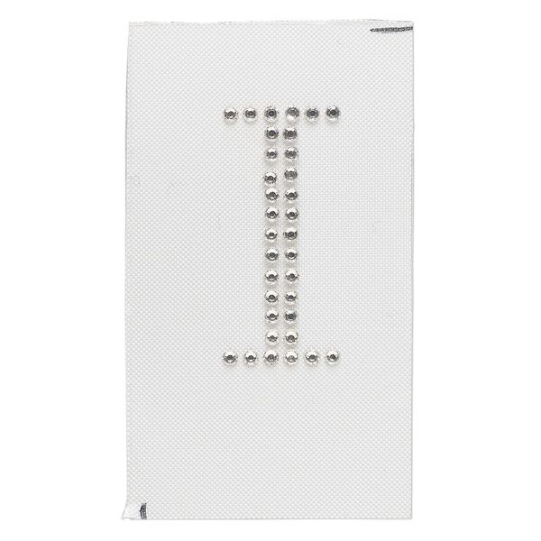 Iron-on transfer 1pk crystal clear, Preciosa Czech crystal 33.5x15mm "I" image number 0