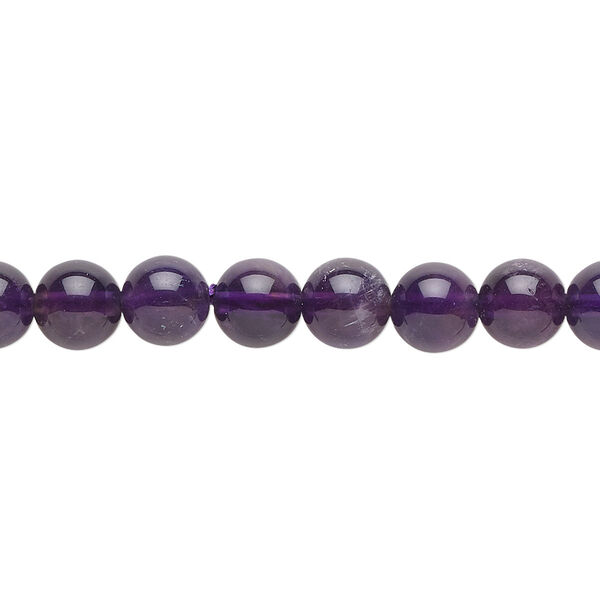Amethyst 1pkg1, round bead natural 15.5-16 inch 6mm image number 0