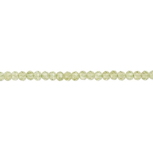 Peridot 1pkg1, faceted round bead natural 13 inch 2mm image number 0