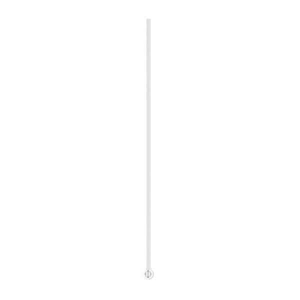 Head pin, silver-plated brass, 1-1/2 inches with 1.5mm ball, 24 gauge. Sold per pkg of 500. image number 0