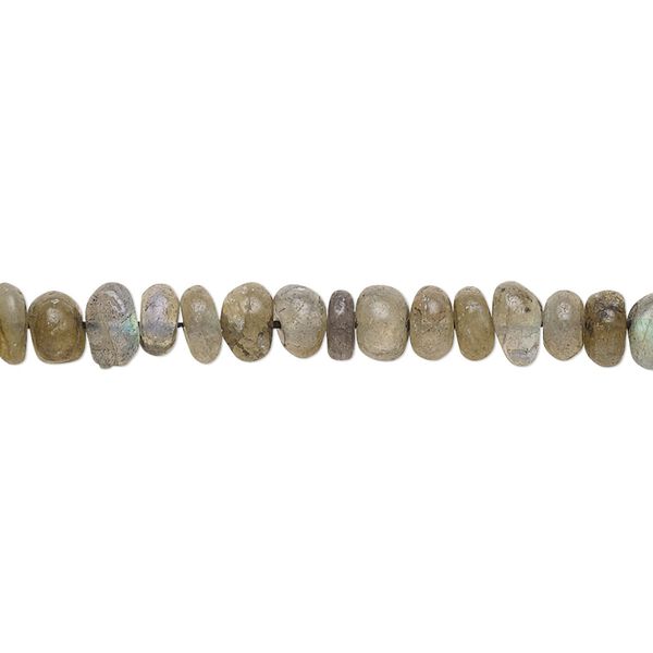 Labradorite 1pkg1, hand-cut rondelle bead natural 8 inch 5x2mm-6x4mm image number 0